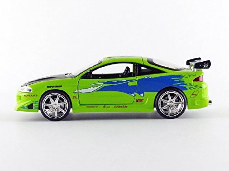 Mitsubishi Eclipse Green Fast Movie by Jada 97603 Brian's "The & Furious" (2001) 1/24