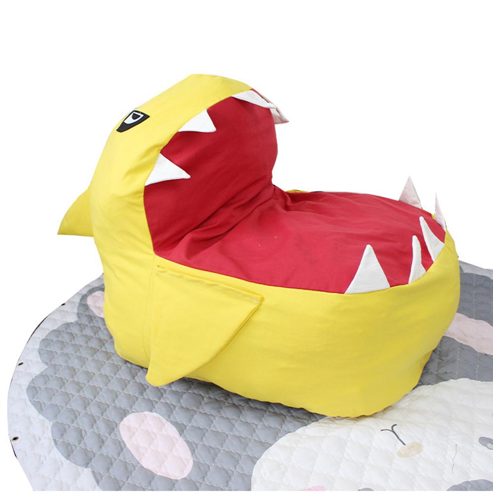 

Cartoon Shark Shape Bean Bag for Kids Toys Clothes Storage yellowlarge#0