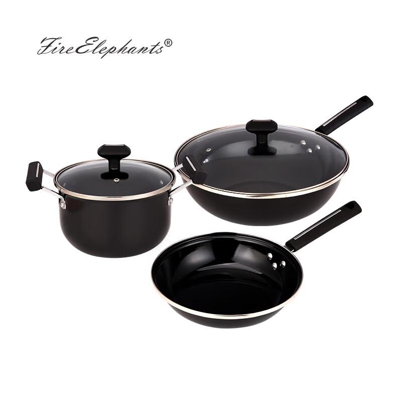Huoxiang Texas Crystal Porcelain 3-Piece Cookware Set
