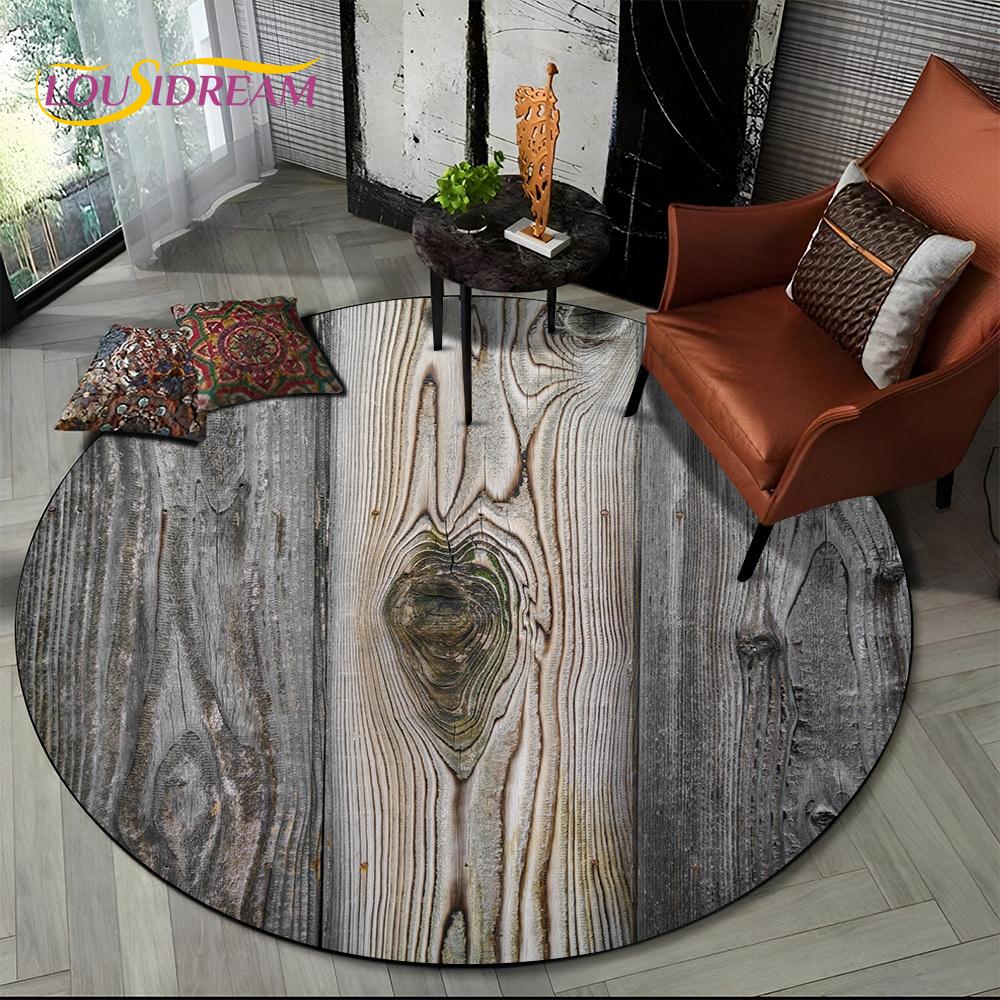 Latest 3D Color Wood Grain Lines Round Area Rug,Carpet Rug for Living Room Bedroom Sofa Child Playroom Decor,pet Non-slip Gift
