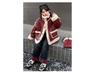 2025 Red Velvet Winter Coat for Big Kids - Thickened All-in-One Fashion