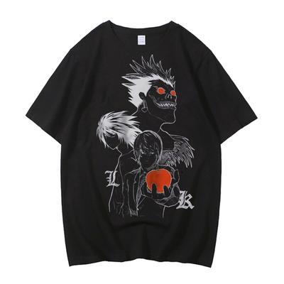 Death Note Cotton Shirt Teen Classic Retro Punk Breathable University Anime T-shirt Pop Culture Comfortable Women Gothic 80s2