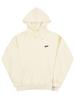 [Unisex] Baseball Black Logo Embroidered Hoodie_Cream