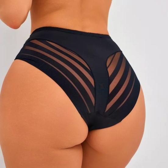 Women Middle Waist Underwear Spring Sheer Sexy Panties Summer Breathable Stretch Tummy Control Ladies Full Coverage