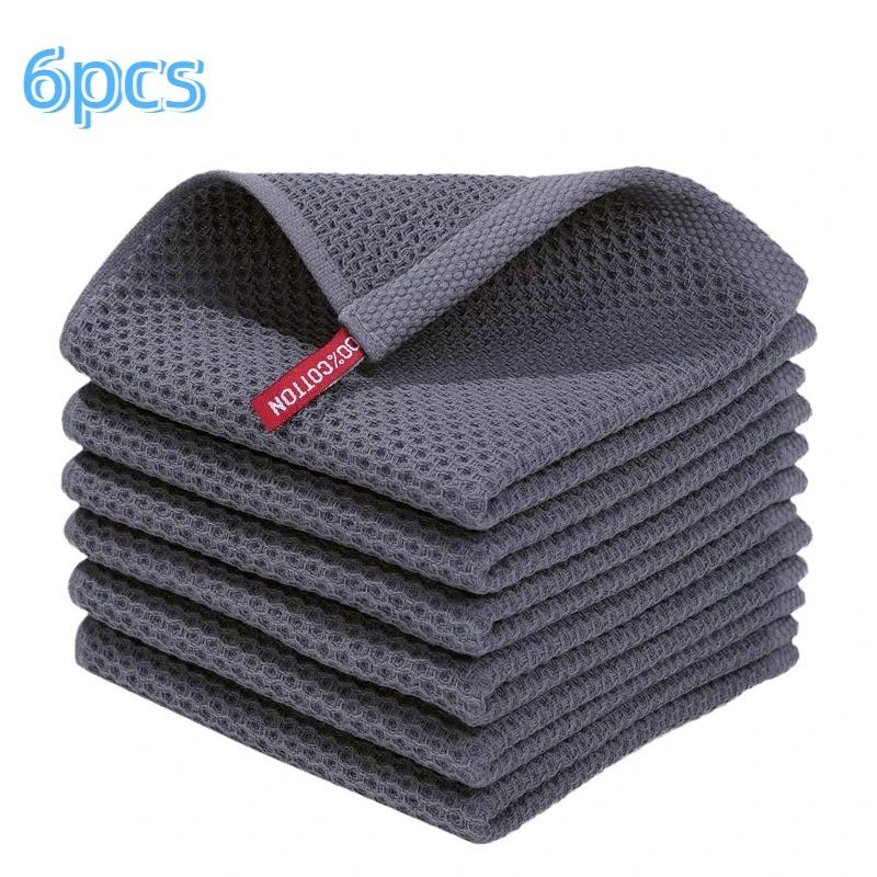 100% Cotton Kitchen Towel Ultra Soft Cleaning Absorb Water Cloth Waffle Honeycomb Cleaning Cloth Household Kitchen Accessories