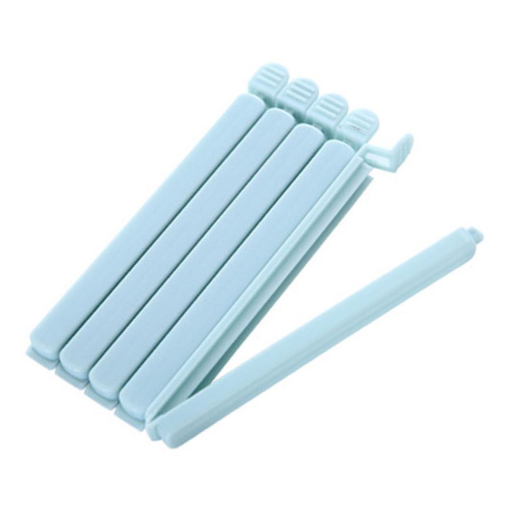 5Pcs Food Bag Sealing Clip Plastic Snack Package Storage Reusable Portable L Blue