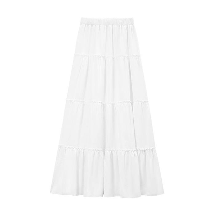 Gentle Wind Suit Women's Summer Sweet and Spicy Lace Suspender Vest Super Fairy Long Dress White Skirt Two-piece Set