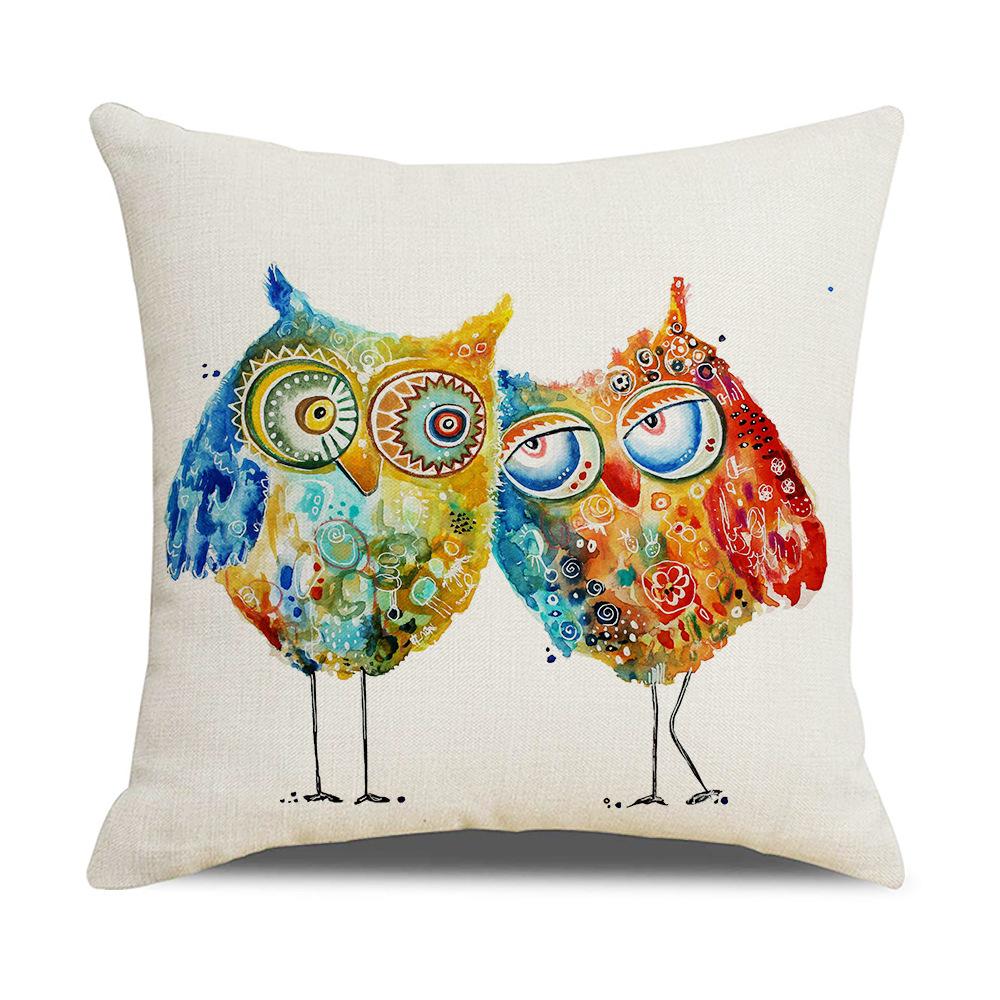 

Новое поступление Наволочка Мультяшное животное Лен Принт Подушка Наволочка Диван Гостиная Спальня Декоративная наволочка 45 * 45Cm (excluding pillow core)