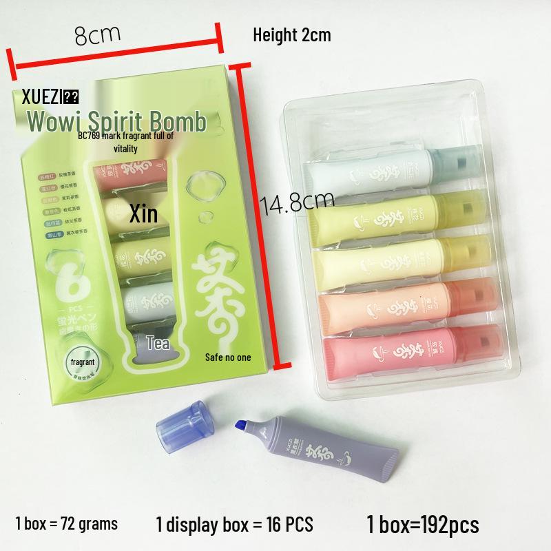 6-Color Mini Pill Highlighter & Marker Set