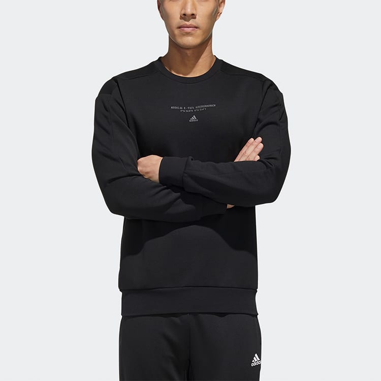 Adidas Sweatshirts Men's Black Crew Neck Moderate Regular GM4413
