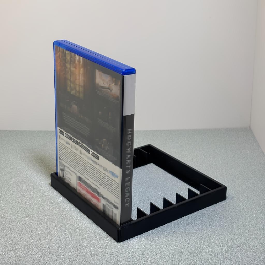 Game Cartridge Storage Rack Black 8 Slot Game CD Memory Card Display Stand Plastic Game Disc Storage Rack Home Accessories