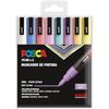 Marqueurs Posca - POSCA - PC-3M - Lot de 8 - Couleurs pastel - Pointe conique 1,8-2,5 mm