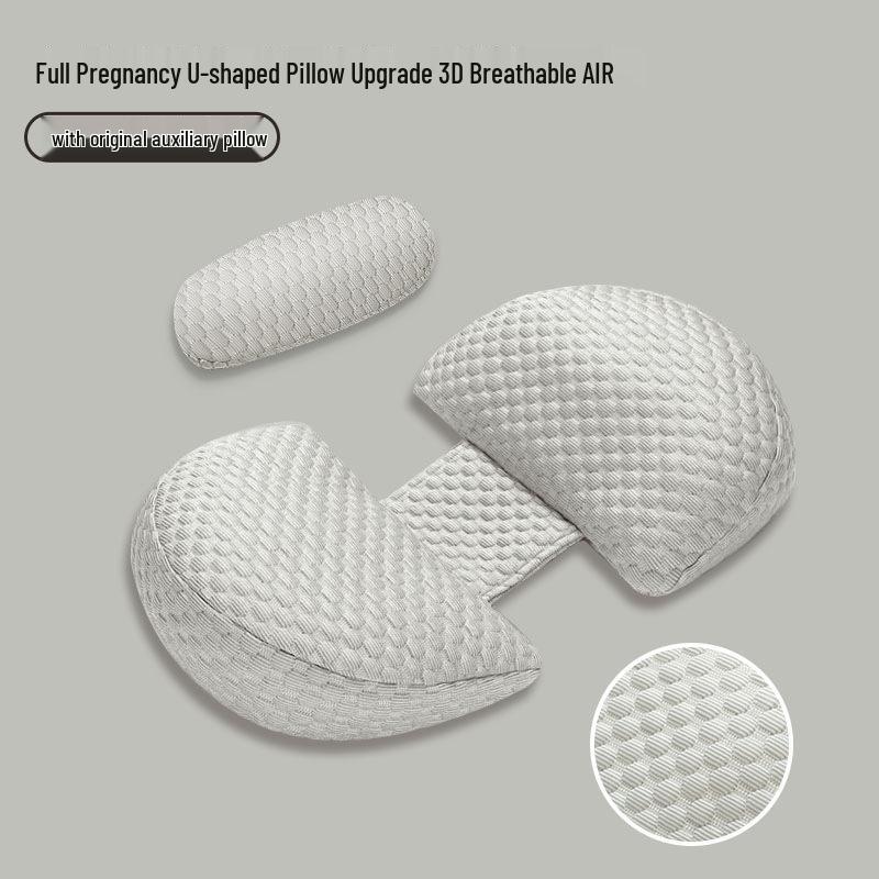 U-Shaped Pregnancy Pillow - Lumbar, Belly, and Back Support for Side Sleepers