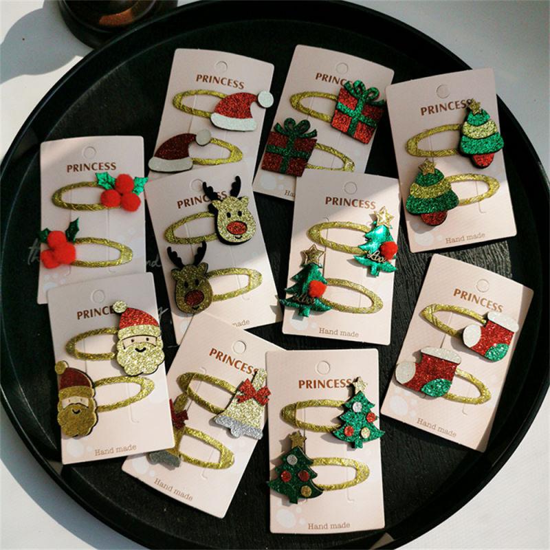 

Christmas Gift Hairpin Set Children Hair Accessories Holiday Gift Princess Christmas Hairpin Girl Hair Accessories Side Clip