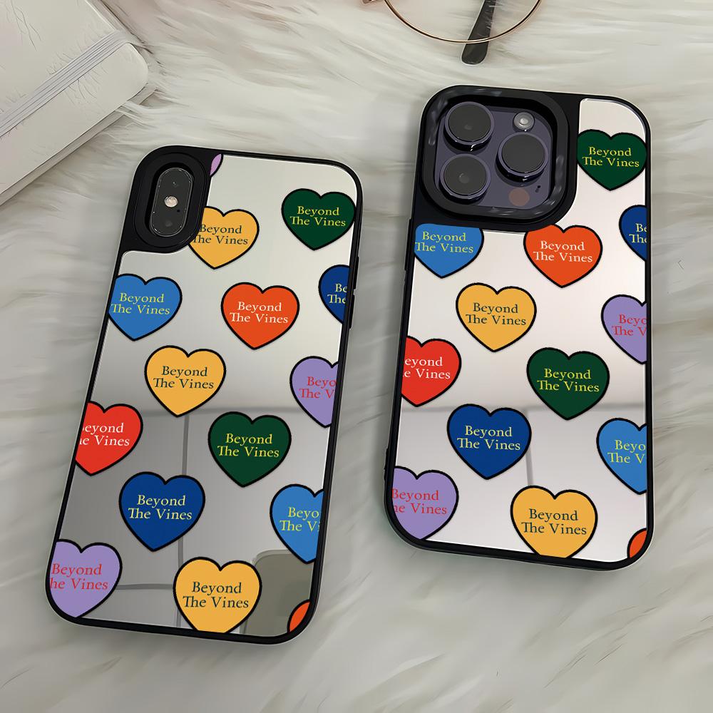 Mirror Phone Case for iPhone 15 11 13 14 for 15 16 Pro Max 12 13 16 Pro Cloud Flower and Animal Cute Style Phone Case