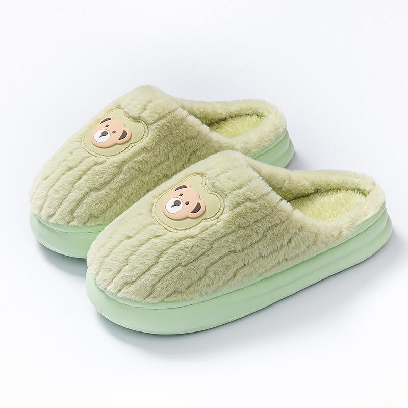 2025 Women's Autumn/Winter Plush Cotton Indoor Slippers - Warm Household Footwear for Couples