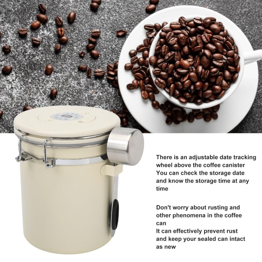 Vacuum Seal Coffee Bean Storage Container Stainless Steel Coffee Canister For Coffee Beans
