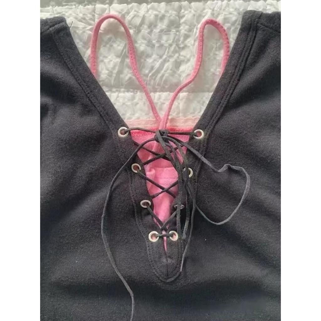 VAYLA Gothic Hottie T-shirt Pink Femme Short Sleeve Streetwear Hip Hop Retro Clothes Women T Shirts Graphic Tee Y2k Aesthetic Crop Top