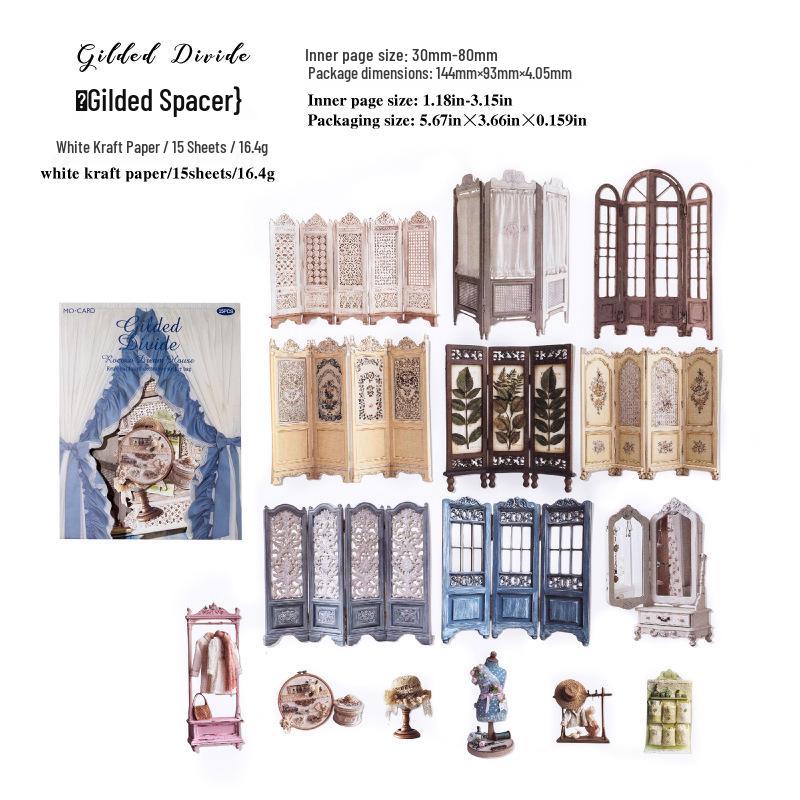 Rococo Sweet Dream House Decorative Sticker Pack - European Creative DIY Journal Collage Material