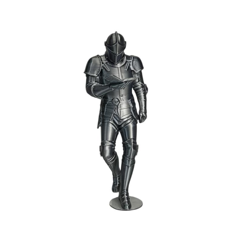 Estatua de Caballero Impresa en 3D Decoración de Estantería de Caballero Estatua Gótica Blindada Figura de Biblioteca de Fantasía Para Amantes de los Libros Escritorio Único O