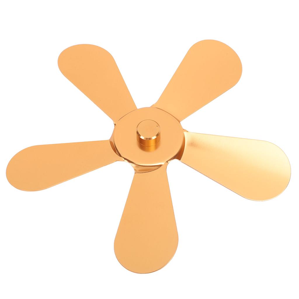 5 Pás Ventilador de Fogão Pás de Liga de Alumínio Alimentado a Calor Pás de Ventilador de Fogão Substituição para Lareira