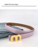M Letter Genuine Leather Women's Belt - Versatile for Casual Pants, Skirts, and Jeans