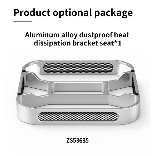 Stolní stojánek Zvýšení počítače Prachotěsná základna Chladicí držák z hliníkové slitiny Dok pro Mac mini M4/M4 Pro