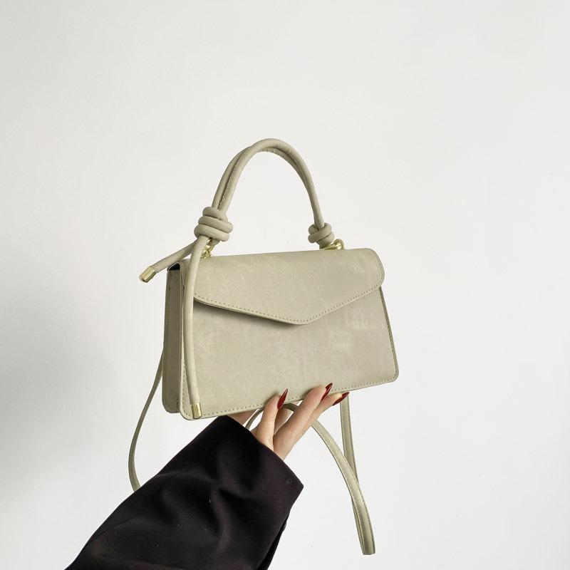 Fashionable Women's New Shoulder Bag Pure Color Handbag Versatile Simple Casual Diagonal Bag Flaps Small Square Bags Shoulder