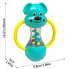 Hand-Cranked Bell Shaking Toy with Cute Blue Puppy Design , Durable ABS Material,  Ideal Christmas & Halloween Gift