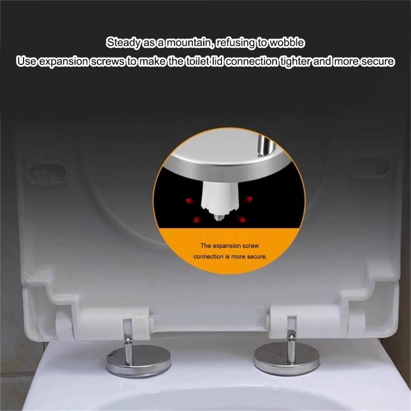 Toilet Seat Hinge Fixings Replacement Top Fix Nuts Screws Toilet Cover Seat Hinge Connector Fixing Bolts Enduring