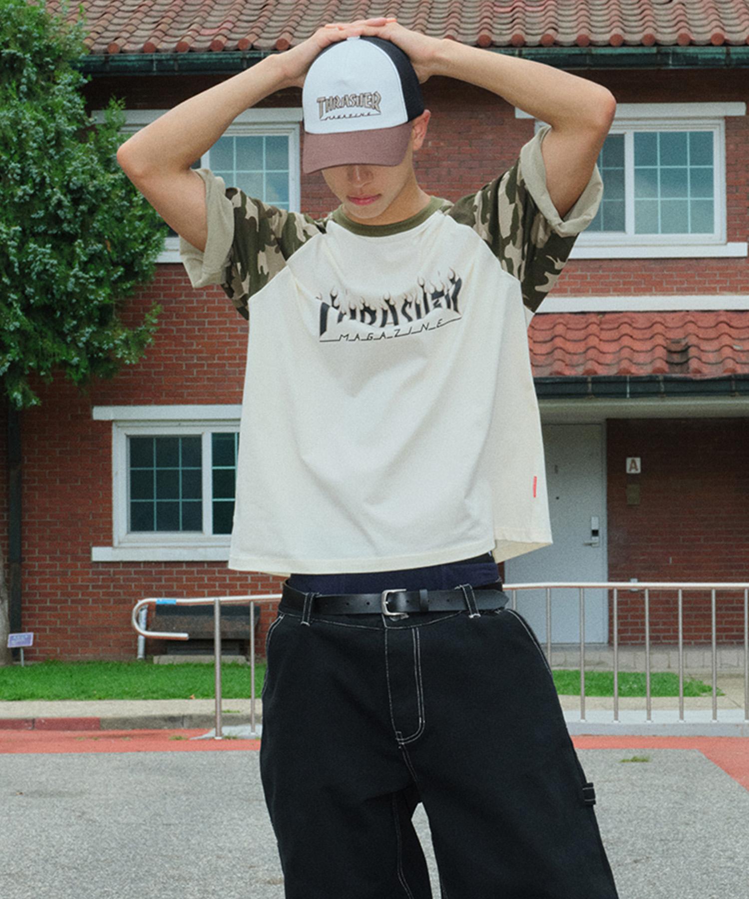 Treasure Flame Raglan Short Sleeve T-Shirt Camo Camo/S