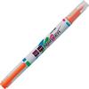Kokuyo Twin Fluorescent Fine Point Bold Point Pack of Markers, 0.8mm, 4mm, 10, Orange, K2PM-L2YRX10