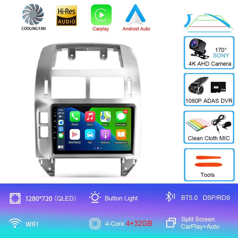 Android 14 For Volkswagen Polo Mk4 IV 4 2001 - 2009 Car Radio Video Player Navigation Stereo GPS No 2din 2 Din Dvd