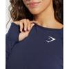 Gymshark Vital Light Long Sleeve Top Heavy Blue  Marl B4a8c Ucw7