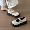 Japanese Jk Velcro Small Leather Shoes Women's 2025 Spring and Summer New Platform Muffin Women's Shoes British Style Mary Jane Single Shoes