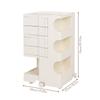 Modern Rotating Trolley with Wheels Movable Utility Trolley Cart Large Capacity Multipurpose Storage Caddy Home Storage Rack