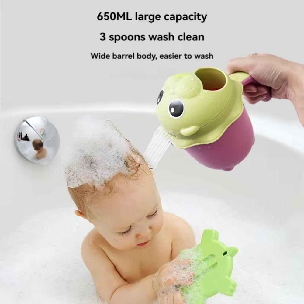 with Handle Baby Bath Water Scoop Cartoon Animal Shape Baby Shower Waterfall Rinser Kid