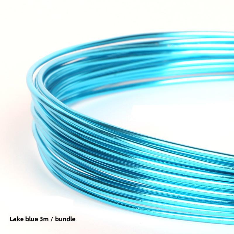 

Цветная оксидированная алюминиевая проволока (1мм-2,5мм) для поделок своими руками и украшений для велосипедов 1.5mm 5m/bundle озеро синий