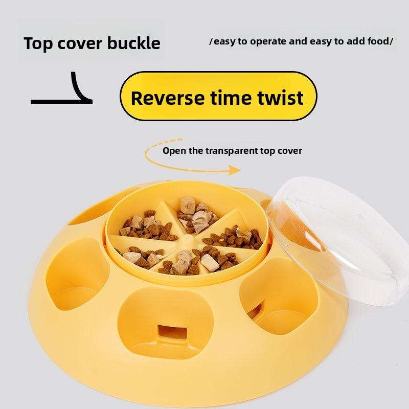 Hunde-Puzzle-Spielzeug Schiebetyp Futterspender Leckend Interaktives Futterspielzeug für kleine mittelgroße Katze Langsam-Futterspender Aufbewahrungsschale