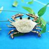 Blucome Nouă broșă acrilică cu animale Broșă drăguță cu crab pentru femei, bărbați, costum, eșarfă, pălărie, ace de rever