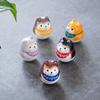 Japanese Ceramic Daruma Crafts Cartoon Lucky Cat Fortune Ornament Landscape Home Decor Accessories Gifts Living Room Decoration