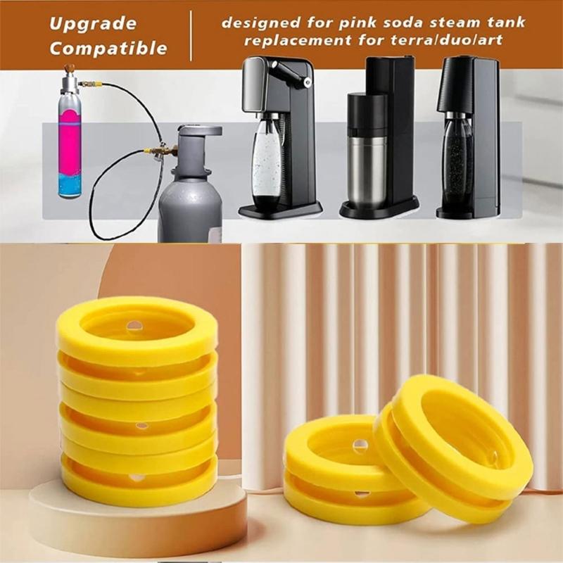 3/6pcs Cylinder Sealing Gaskets Silicone Seals fit for DUO ART Water Dispenser