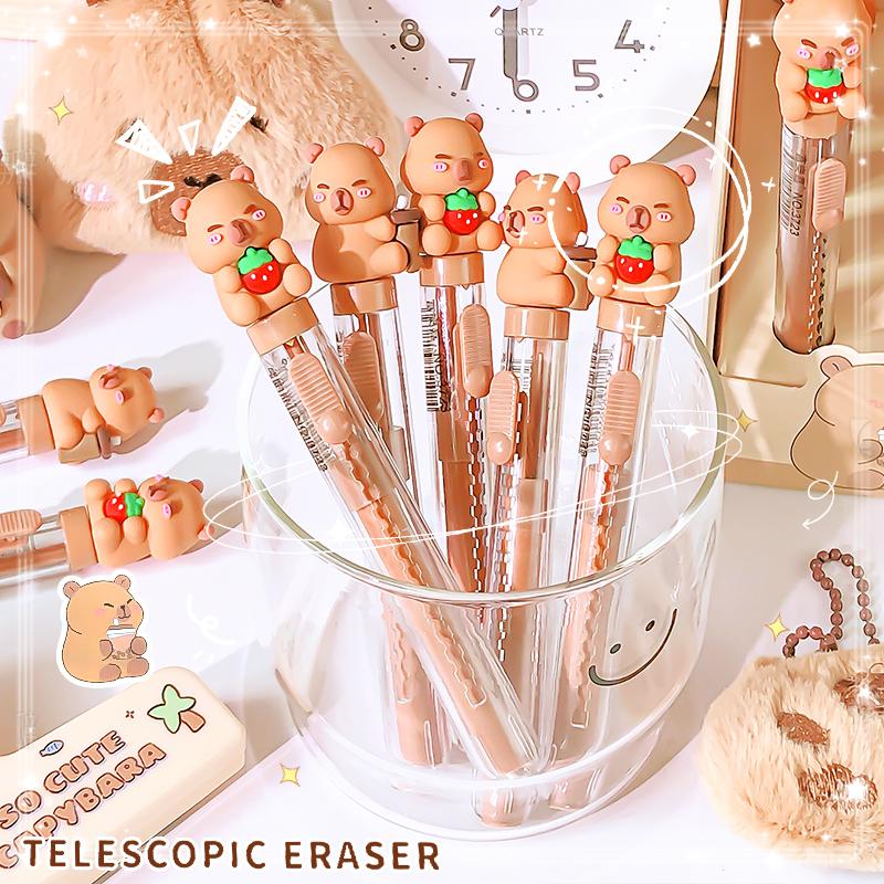 Kawaii Stationery Items Aesthetic Stationery Supplies Back To School Acsesories Capybara Eraser Drawing Rubber