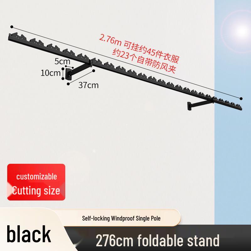 Invisible Wall-Mounted Retractable Clothes Drying Rack for Balcony and Home Use