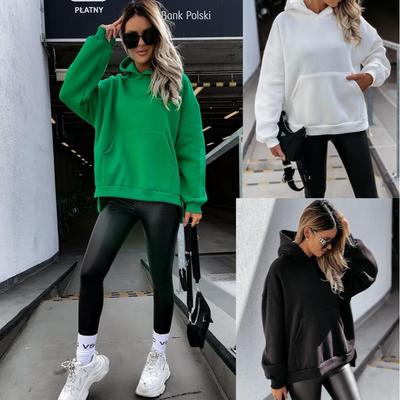 Women's Autumn and Winter New Fashion Solid Color Hoodie Casual Women's Top Versatile Women's Hoodie