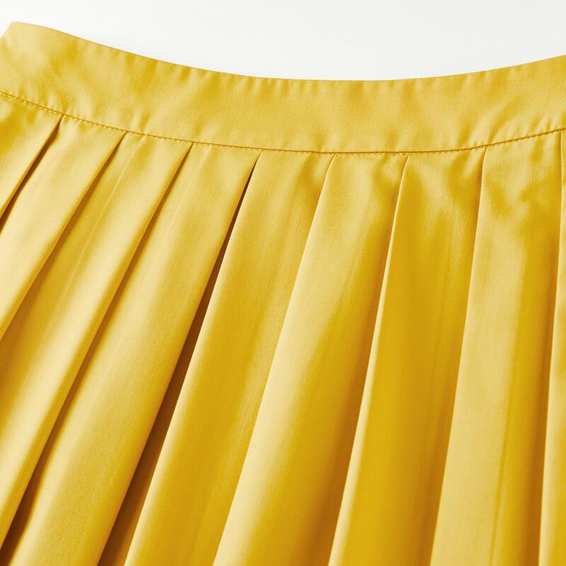 Shangdubila Women's Dopamine A-Line Pleated Midi Skirt