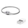 Pandora Moments Hjärtlås Ormkedja Armband Silver 590719