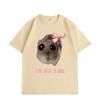 Im Just A Girl Hamster Meme Graphic T Shirts Fashion Funny Short Sleeve Tshirt High Quality Cotton Oversized Tshirts Unisex