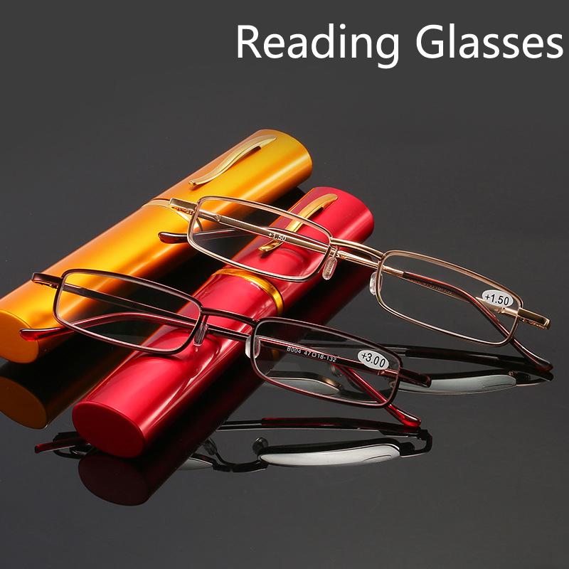 Unisex Reading Glasses Men Women Ultra-light Portable Anti-fatigue Presbyopia Eyeglasses With Case Farsighted Eyewear Diopter