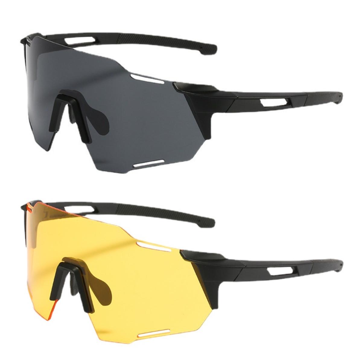 

1/2pcs UV400 Sports Sunglasses for Men Cycling Bicycle Riding Glasses Mountain Bike Protection Goggles Eyewear